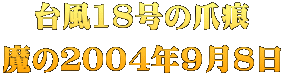 台風18号の爪痕 魔の２００４年９月８日